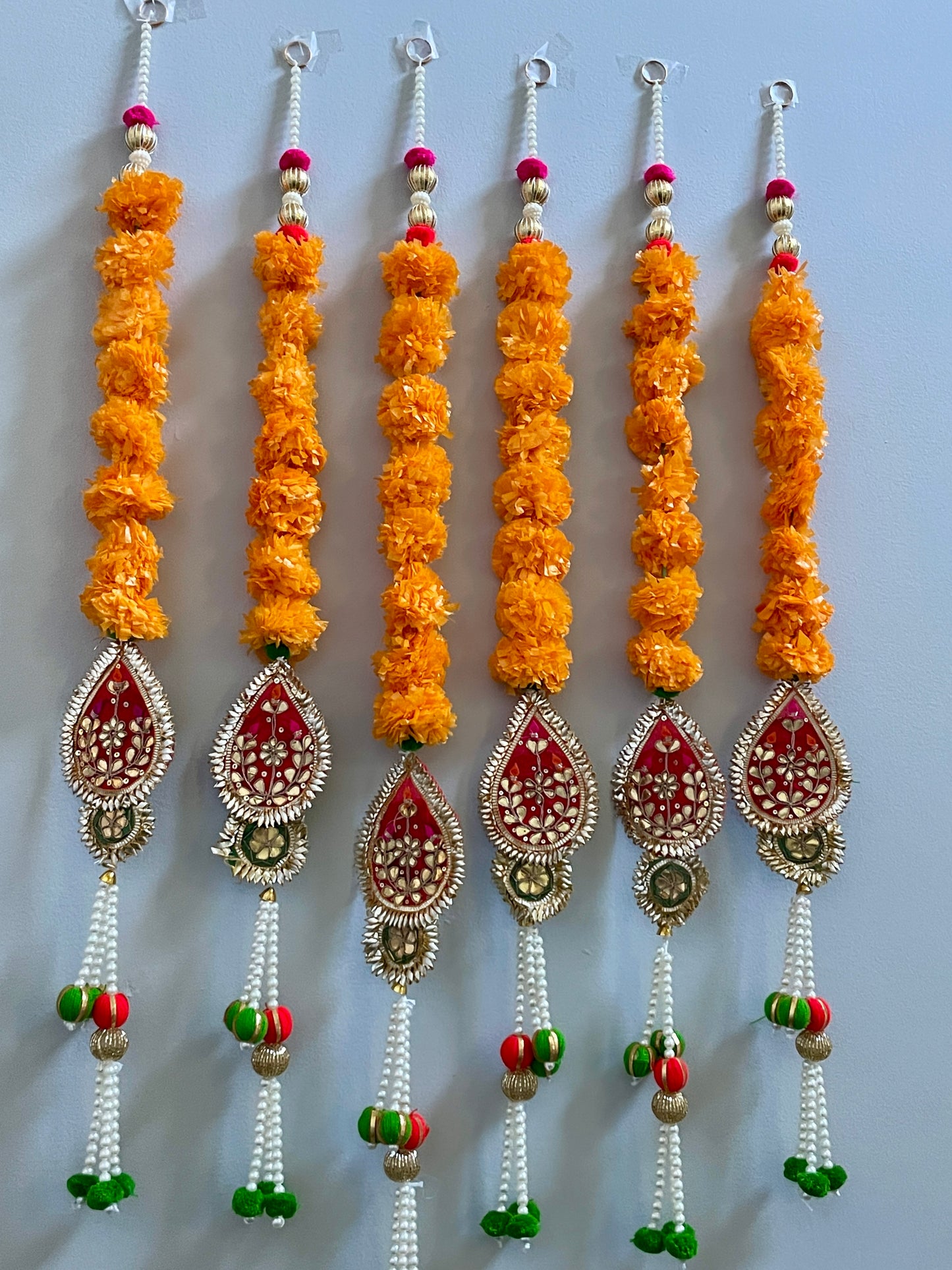 Marigold hanging with tassel (pack of 2)