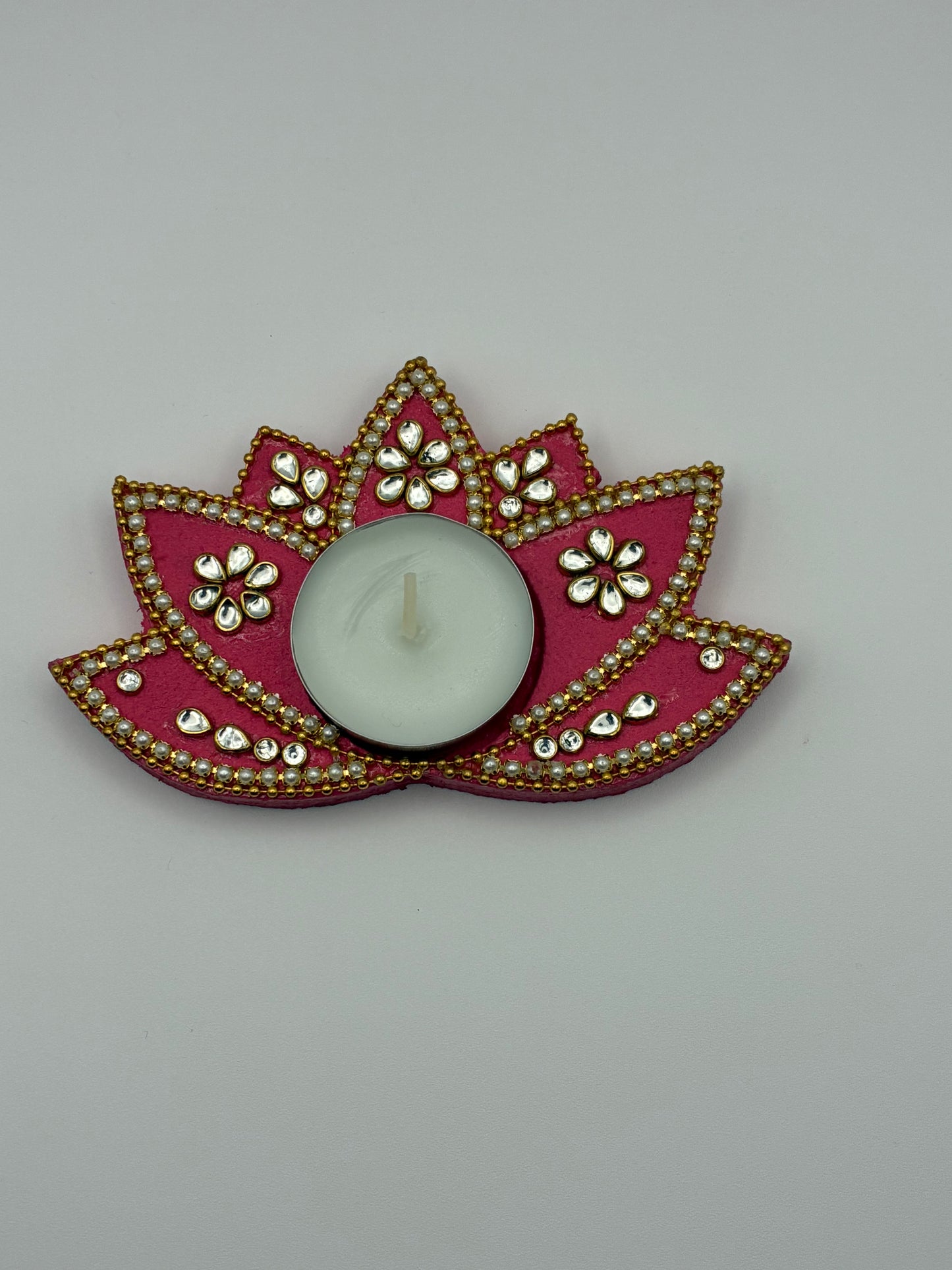 Royal Pink Lotus Diya
