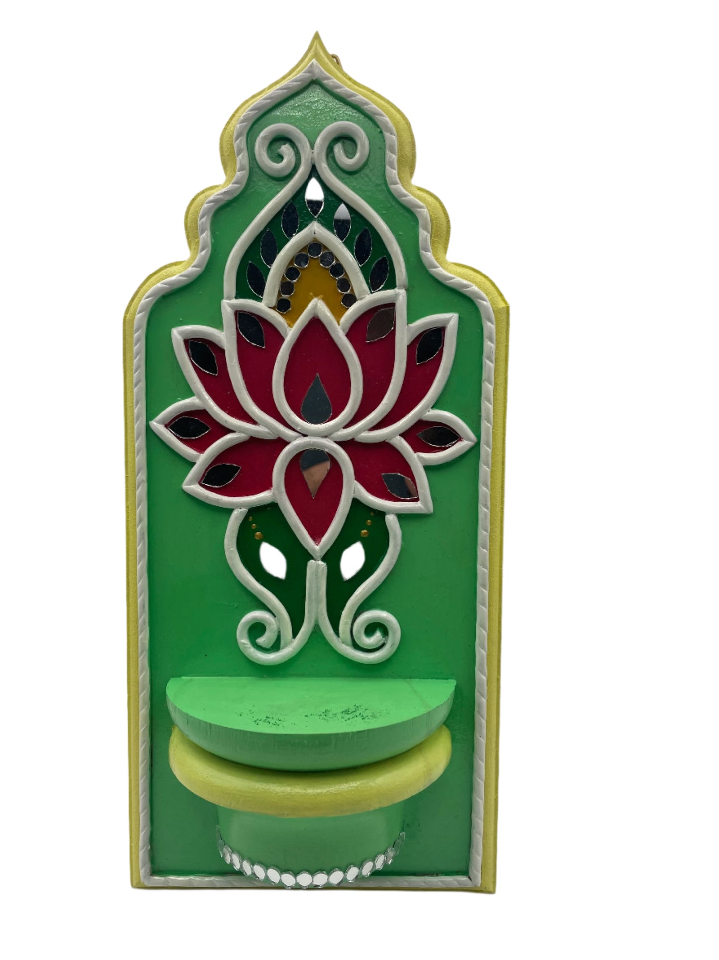 Wall art, wall decor, wall hanging, lotus wall art, tlight holder