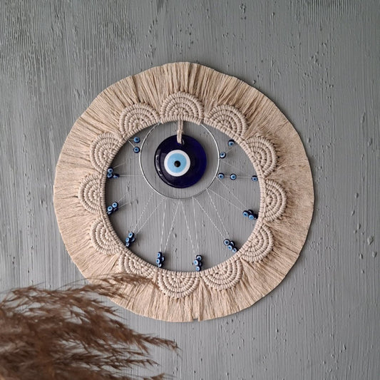 Handcrafted evil eye wall decor, Modern evil eye wall art, Good luck evil eye wall art, unique evil eye wall decor for home and office