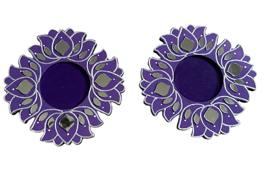 Lotus T-light holders (pack of 2)