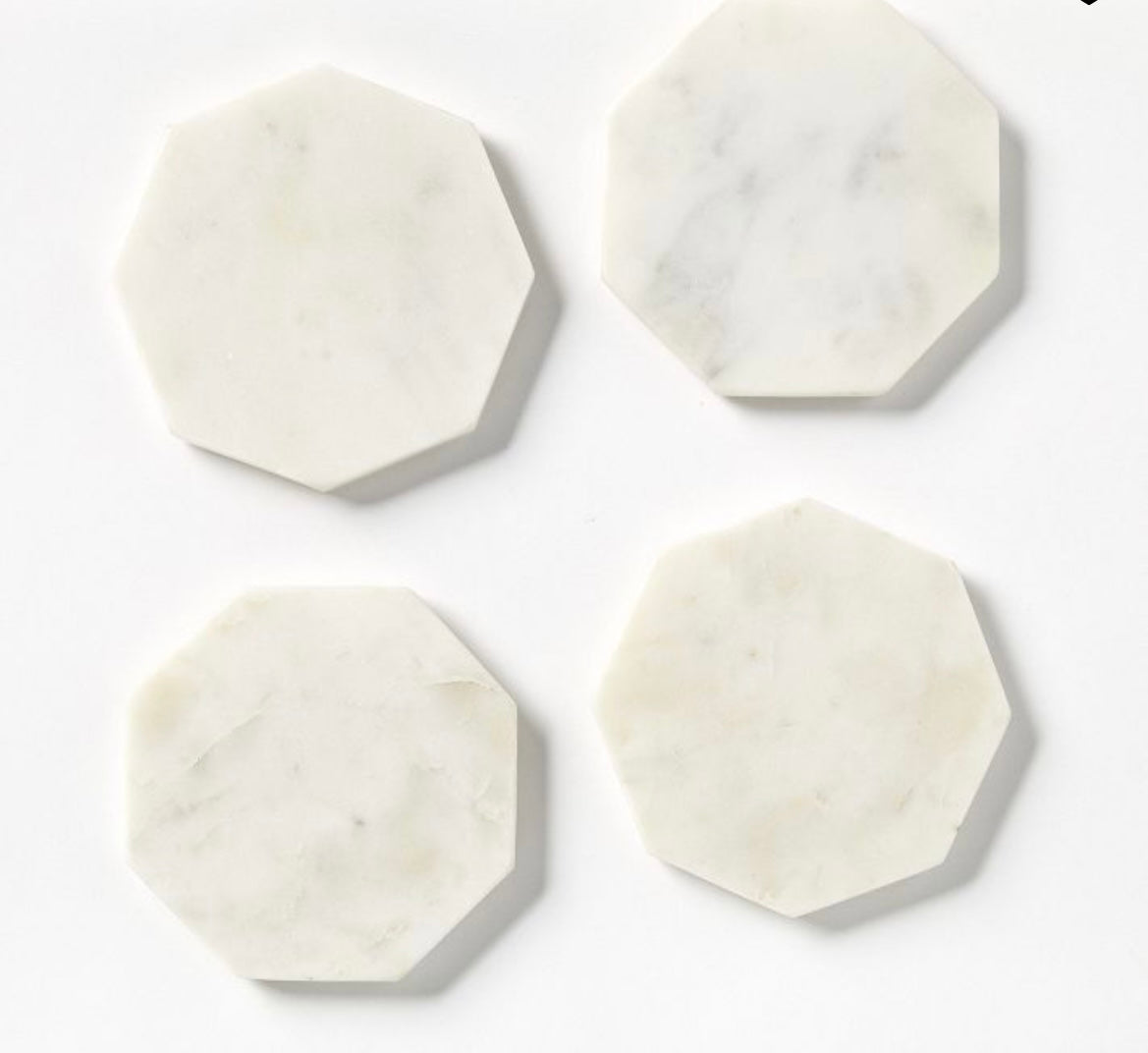 Marble Coasters - Octagonal Set of 4