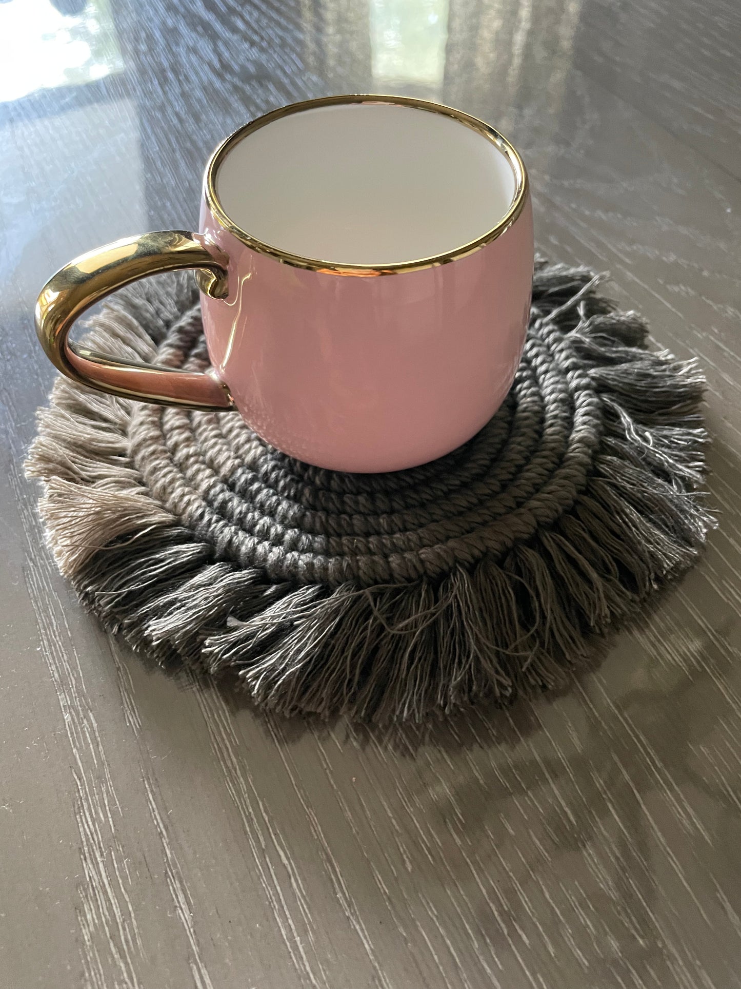 Macrame Placemat - Rustic Orange - Classy Culture 