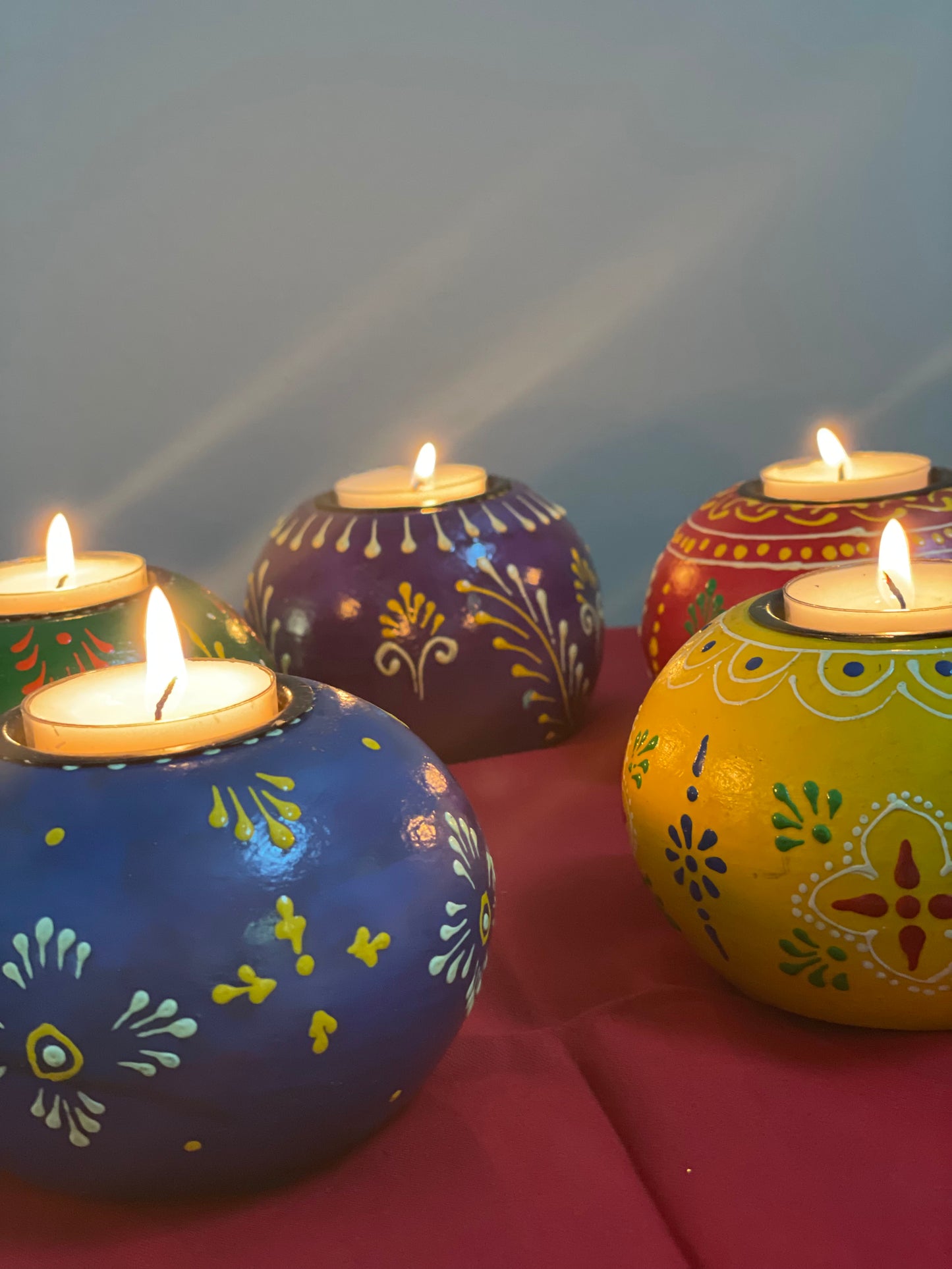 Hand-Painted T-light Candle holder