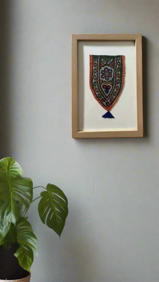 Ahir art, wall hanging, wall frame, modern decor, aesthetic decor, housewarming gift