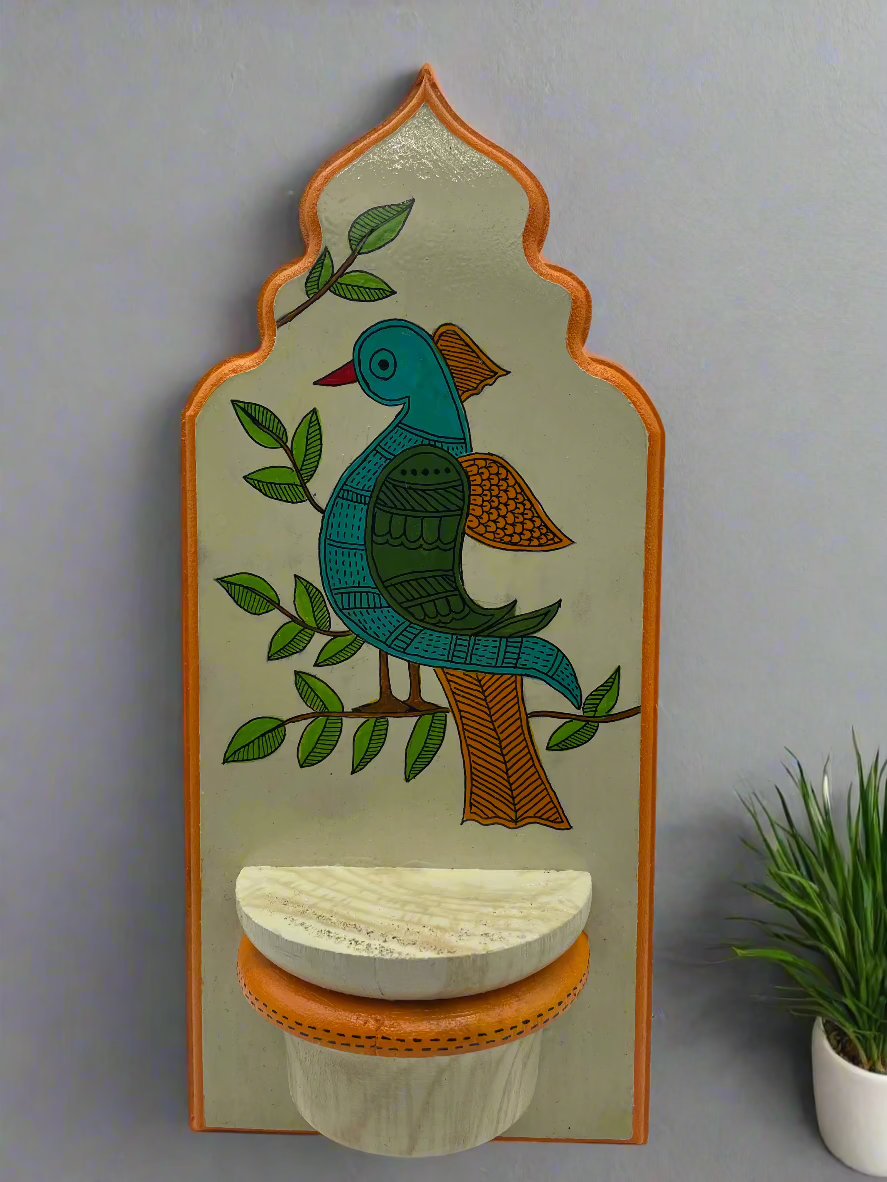 Perfect for wall decor, hand painted madhubani art wall decor