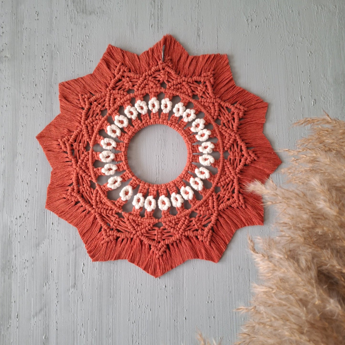 Home Decor Macrame Art - Orange - Classy Culture